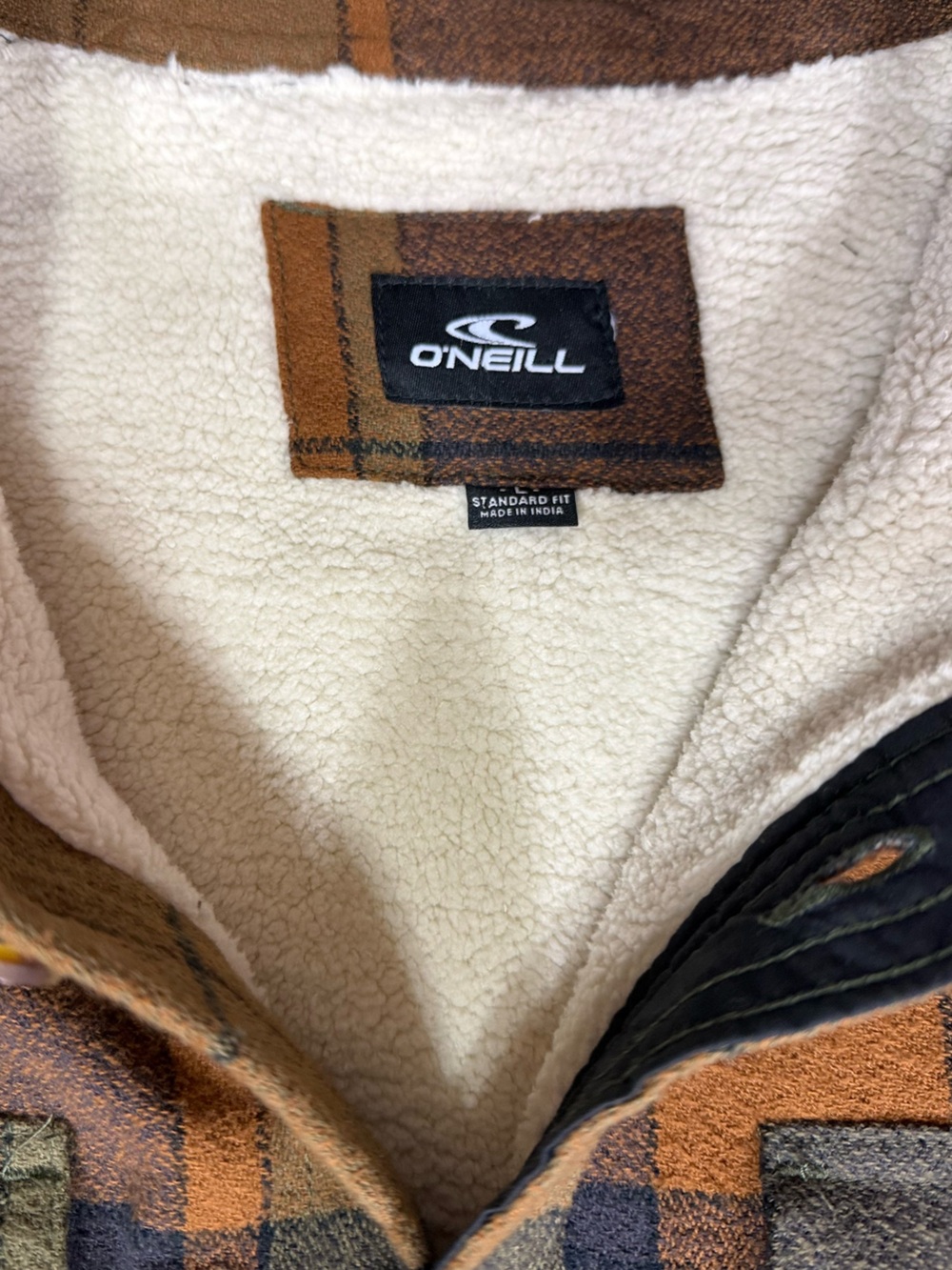 O'Neill Men's Redmond High Pile Lined Plaid Shirt Jacket NWT - Picture 10 of 13